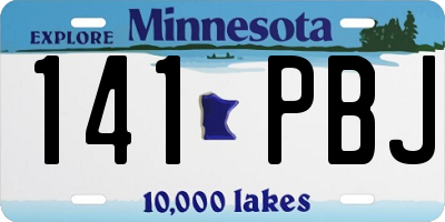 MN license plate 141PBJ