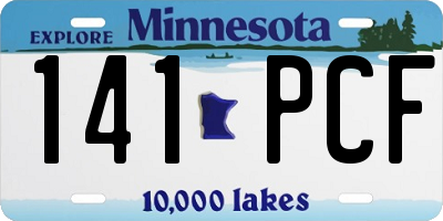 MN license plate 141PCF