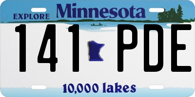 MN license plate 141PDE