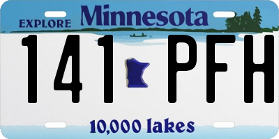 MN license plate 141PFH