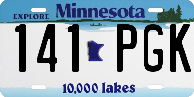 MN license plate 141PGK