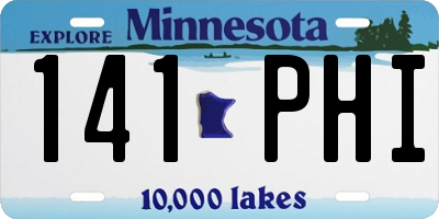MN license plate 141PHI