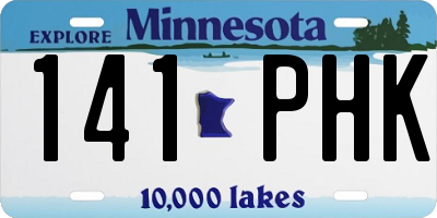 MN license plate 141PHK