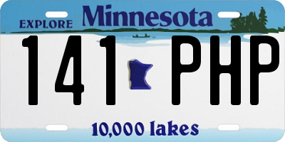 MN license plate 141PHP