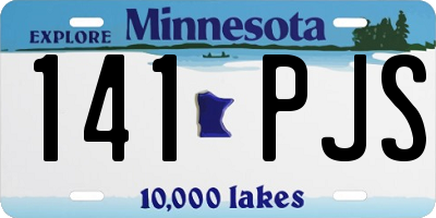 MN license plate 141PJS
