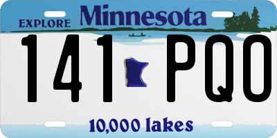 MN license plate 141PQO