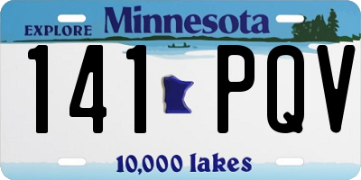MN license plate 141PQV