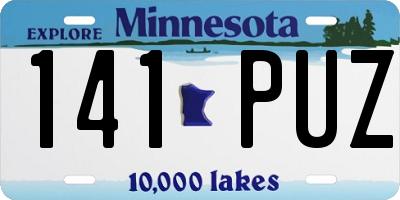 MN license plate 141PUZ