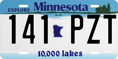 MN license plate 141PZT