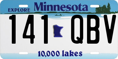 MN license plate 141QBV
