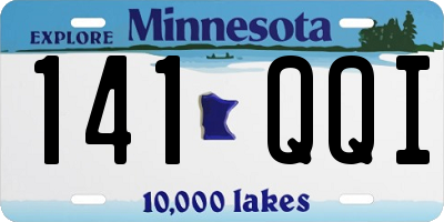 MN license plate 141QQI