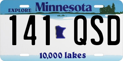 MN license plate 141QSD