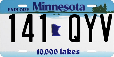 MN license plate 141QYV