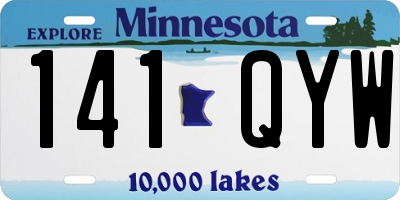 MN license plate 141QYW