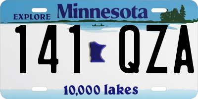 MN license plate 141QZA