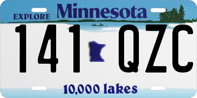MN license plate 141QZC