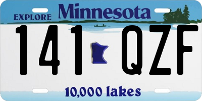 MN license plate 141QZF