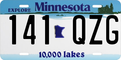 MN license plate 141QZG