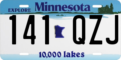 MN license plate 141QZJ