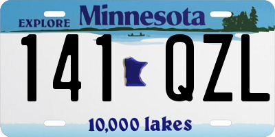 MN license plate 141QZL