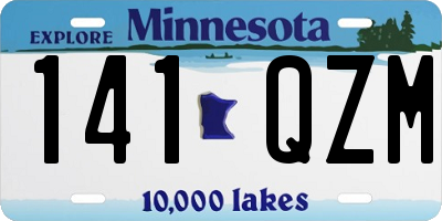 MN license plate 141QZM