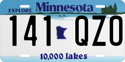MN license plate 141QZO