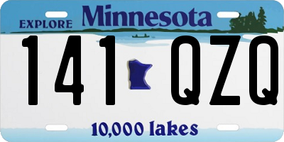 MN license plate 141QZQ