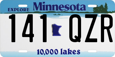 MN license plate 141QZR