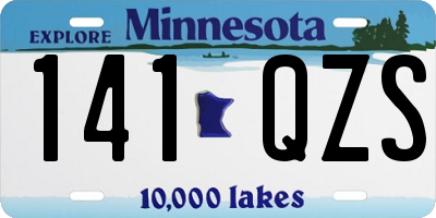 MN license plate 141QZS
