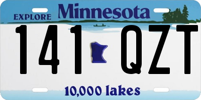 MN license plate 141QZT