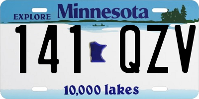 MN license plate 141QZV
