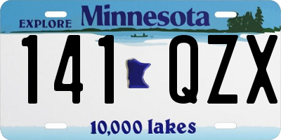 MN license plate 141QZX