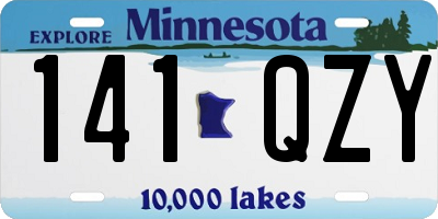 MN license plate 141QZY