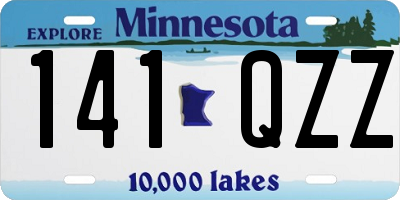MN license plate 141QZZ