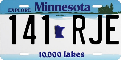 MN license plate 141RJE