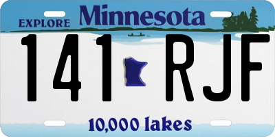MN license plate 141RJF