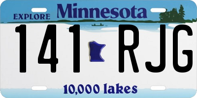 MN license plate 141RJG