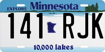 MN license plate 141RJK
