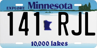 MN license plate 141RJL