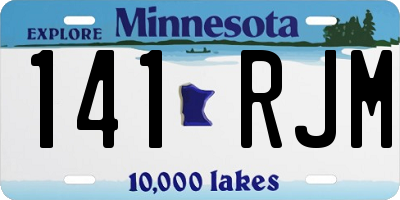 MN license plate 141RJM