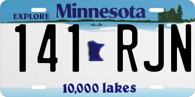 MN license plate 141RJN
