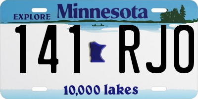 MN license plate 141RJO