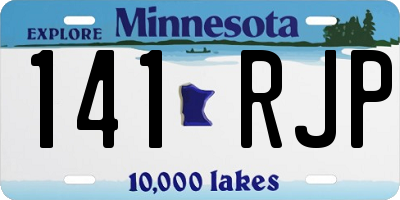 MN license plate 141RJP