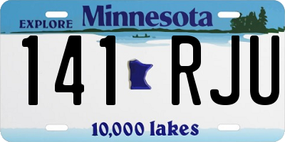 MN license plate 141RJU