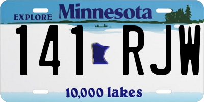 MN license plate 141RJW