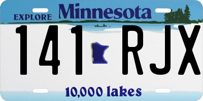 MN license plate 141RJX
