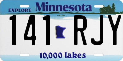 MN license plate 141RJY