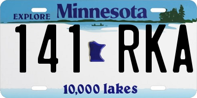 MN license plate 141RKA