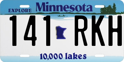 MN license plate 141RKH