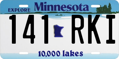 MN license plate 141RKI